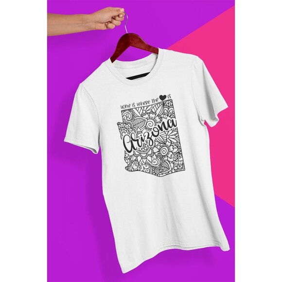 Arizona Mandala Crew Neck T-Shirt - Picture 1 of 1